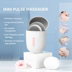 Mini Portable EMS Pulse Massager Full Body Electrical Magic Massage Stickers TENS Pulse Muscle Relax Tool With Charging Case