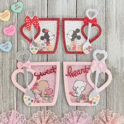 KSCRAFT Valentine Coffee Mug Shaker Metal Cutting Dies Stencils for DIY Scrapbooking Decorative Embossing DIY Paper Cards