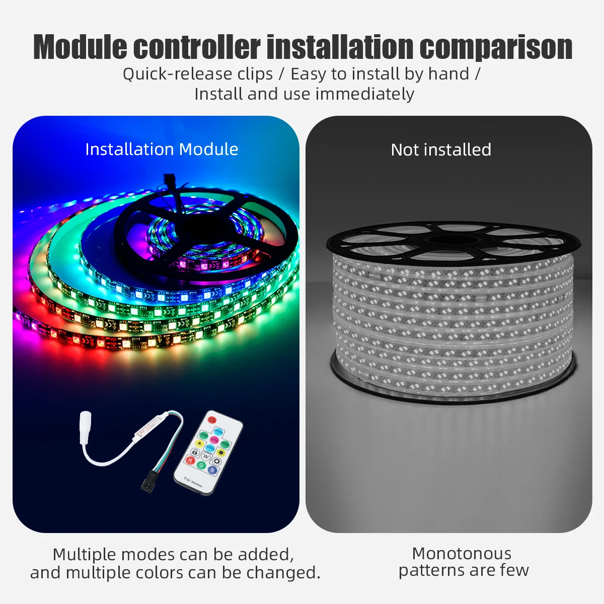 1pc WS2812B WS2811 RGB Led Color Controller Strip Light 5V-24V With 14Keys RF Music For Lighting TV Back Light Home Decoration