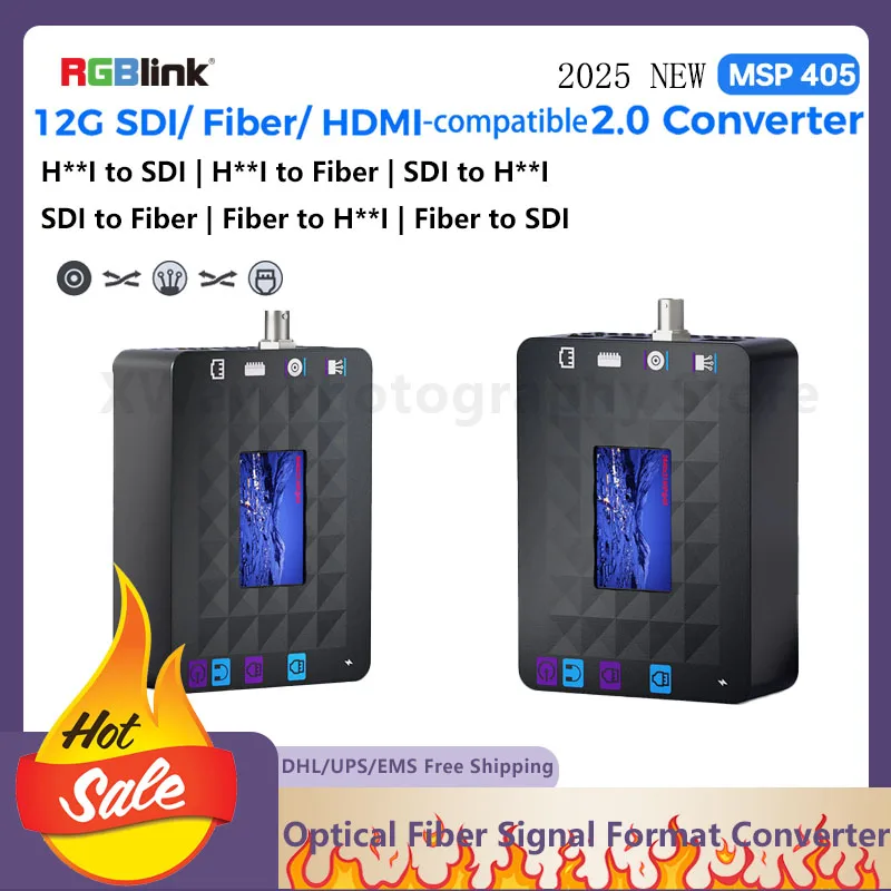 

Rgblink Msp 405 Hdmicompatible/sdi/ Fiber Converter 4K Lossless Bidirectional Transmission Optical Fiber Signal Format Converter