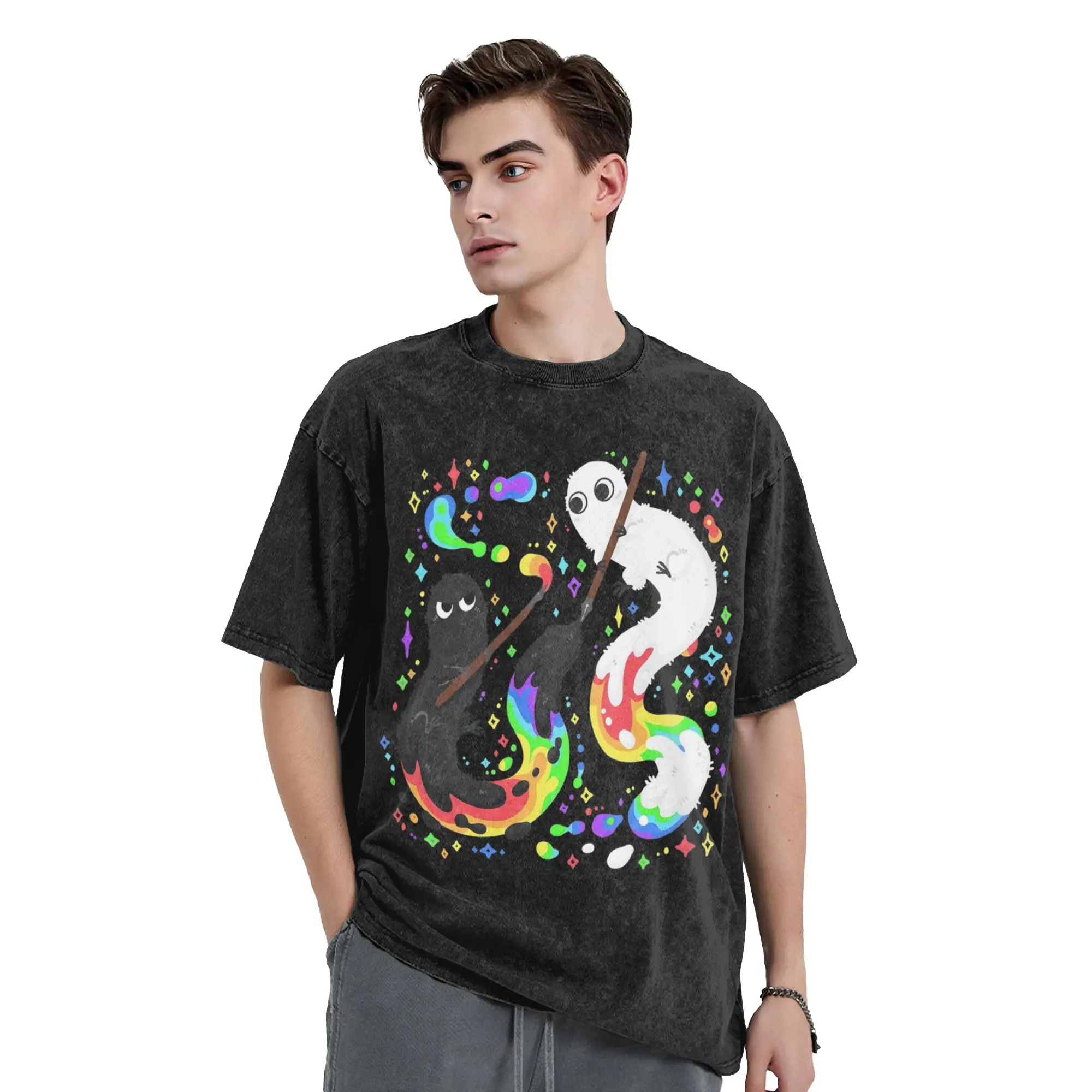 Brushbuddy Witch Hat Atelier Anime Washed T Shirt Streetwear T-Shirt Tee Shirt for Men Women Short Sleeve Oversize Summer