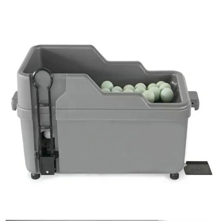 Semi-Automatic Golf Ball Dispenser Portable Plastic Golf Ball Launcher Trainer, Manual Pitching Machine for Practice