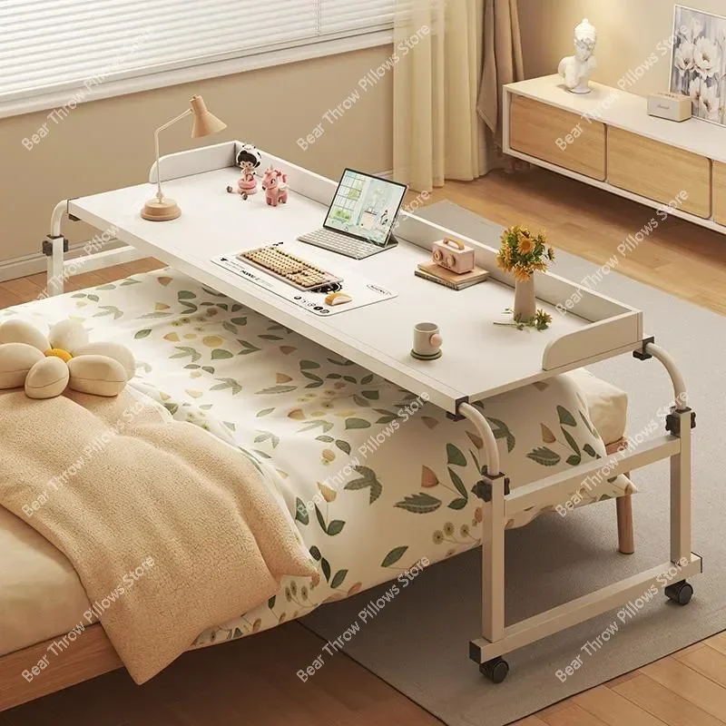 Length& Height Adjustable Rolling Table Computer Desk Home Office Writing Desk Notebook Table Top Desk Sofa Bed Across The Bed