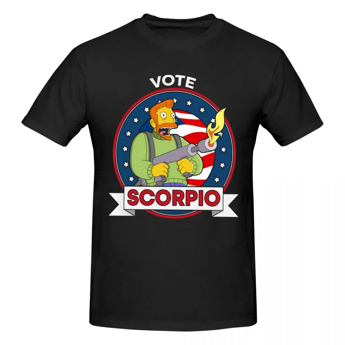 Vote Scorpio Men T-Shirt Funny Plus Size T Shirts Men's Round Neck Cotton Tees Short Summer Male