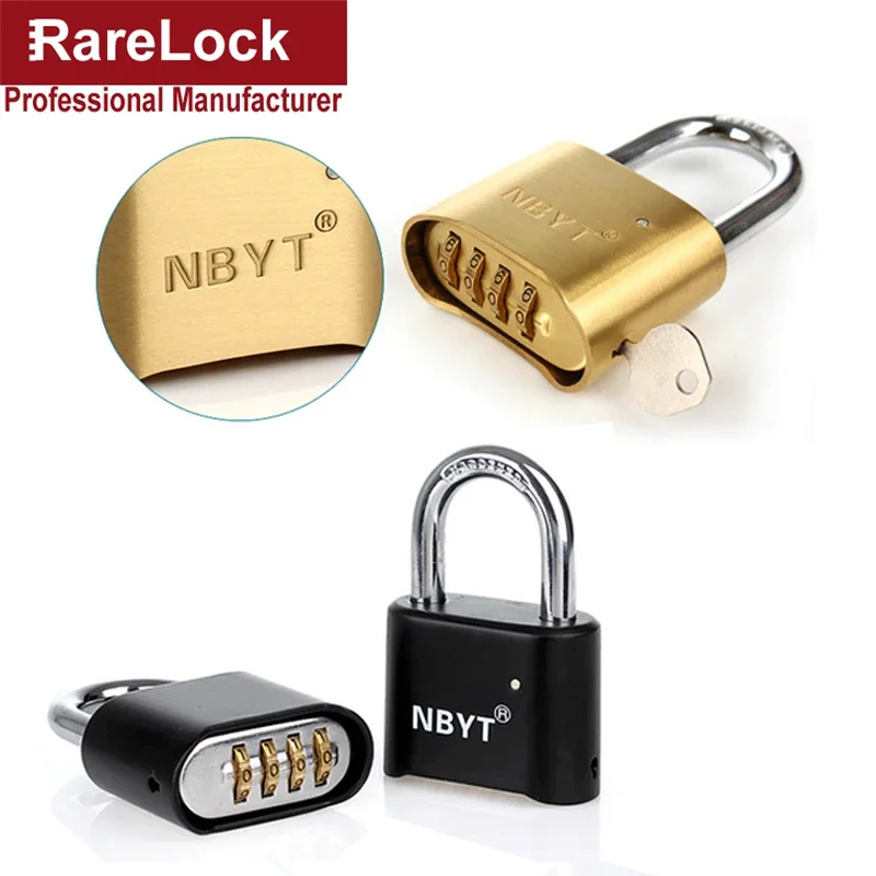 Cobre Combinação Cadeado para Porta do Portão, Gym Código Locker, Alta Segurança, Digital Password Lock, yp14G1, Porta, Gabinete