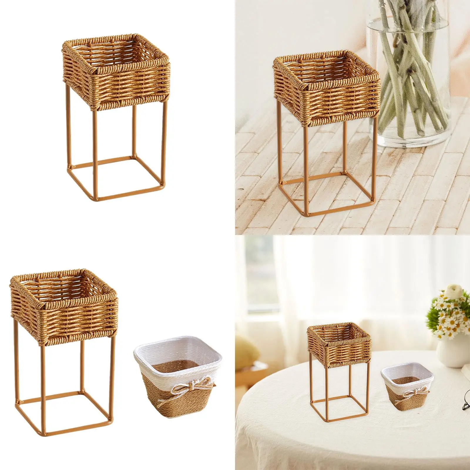 Planter Basket Home Decorative Modern Potted Stand Planter Stand for Garden Indoor Outdoor Plants Living Room Bedroom Flower Bed