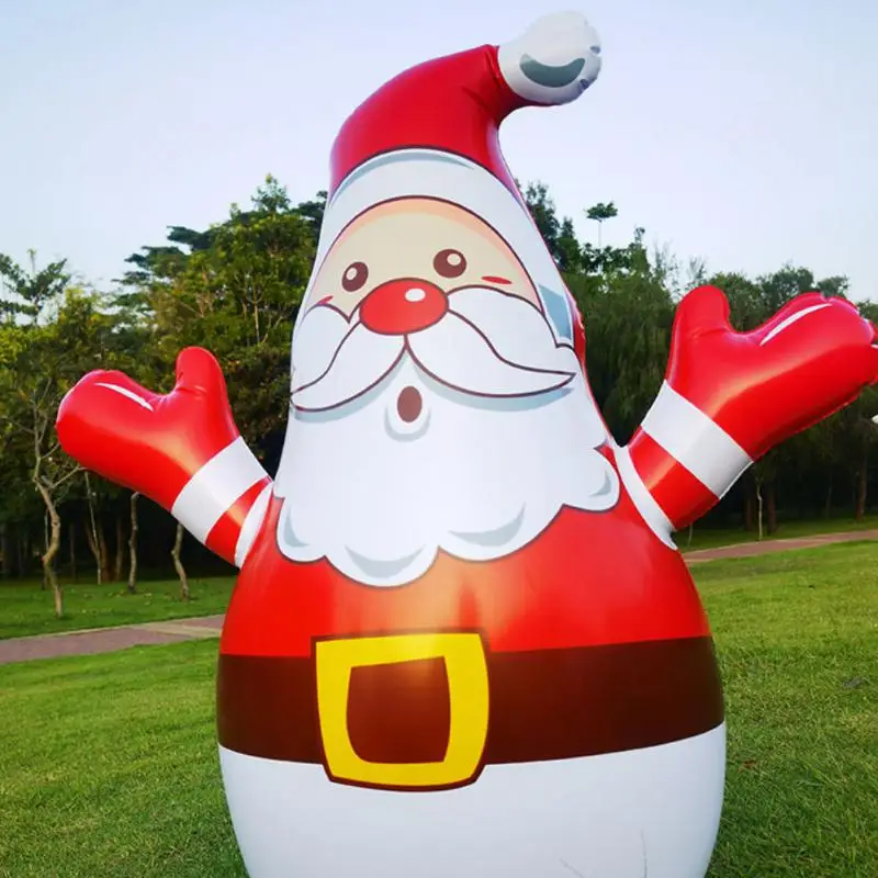 New Christmas Decora Party Garden Decoration 80CM LED Remote Control Light Emitting Inflatable Tumbler Santa Claus Snowman