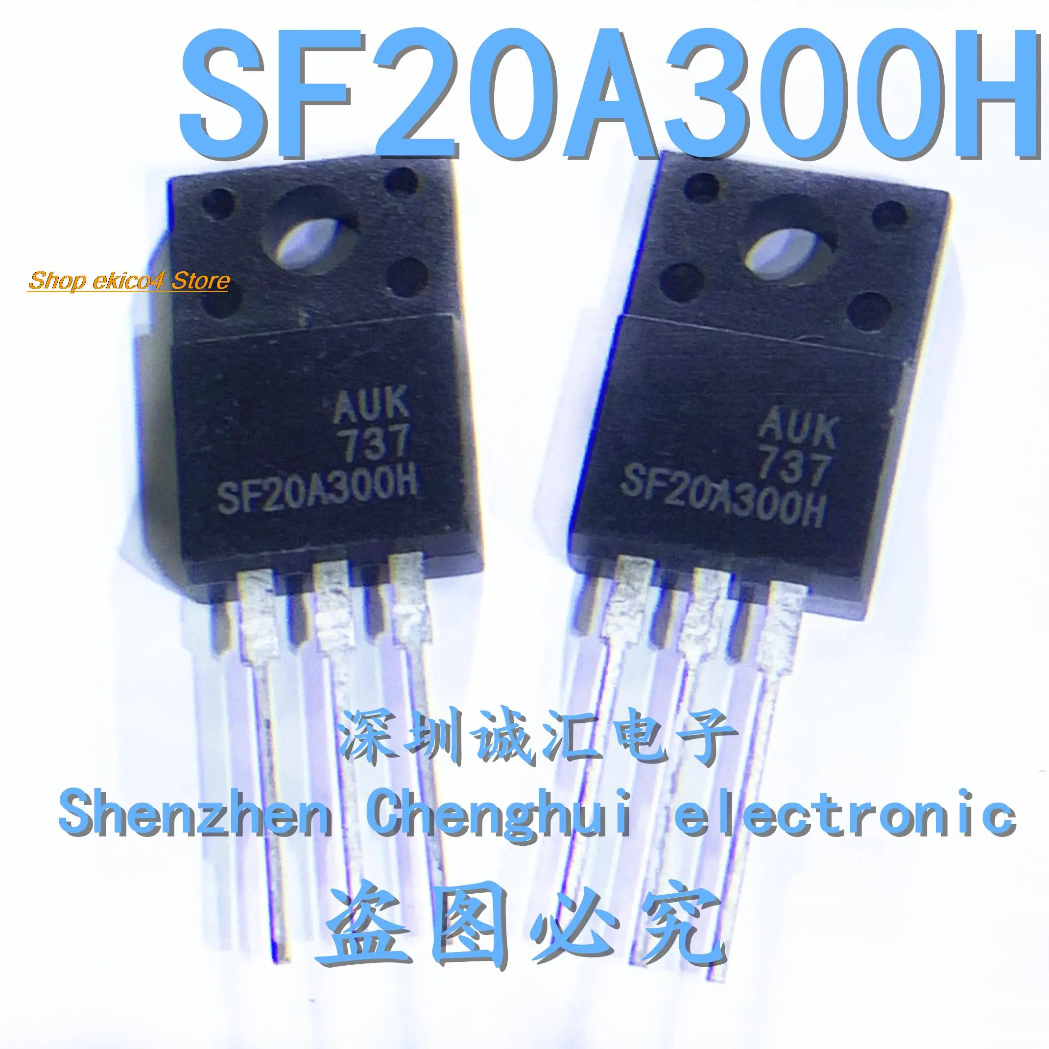 10pieces Original stock  SF20A300H  300V 20A TO-220F 