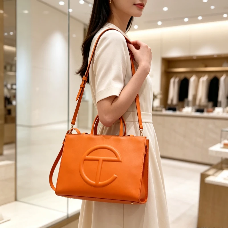 Chic Convertible Leather Tote Bag For Women Luxury Crossbody Shoulder Handbag Designer Ladies Purse
