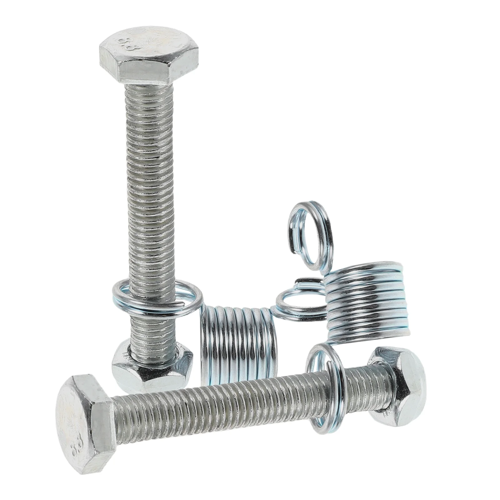 

2 Pcs Trolley Accessories Platform Cart Spring Foldable Screws Handle Parts Silver Mounting Truck Replacement