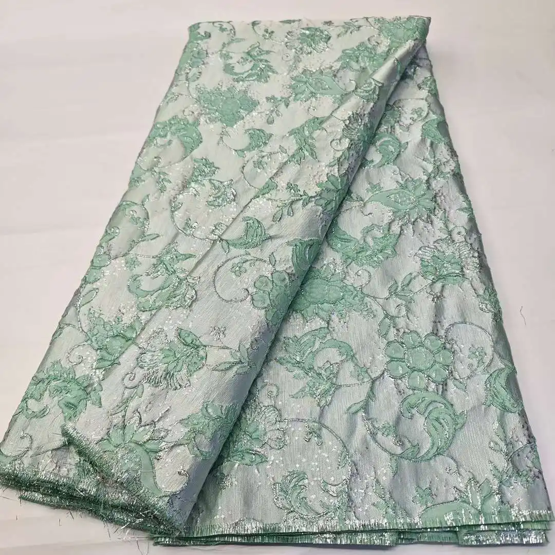 Tecido De Renda De Brocado Africano Para Vestidos De Mulheres, Jacquard Nigeriano, Organza, Noite, HD, Novo Design, 2022