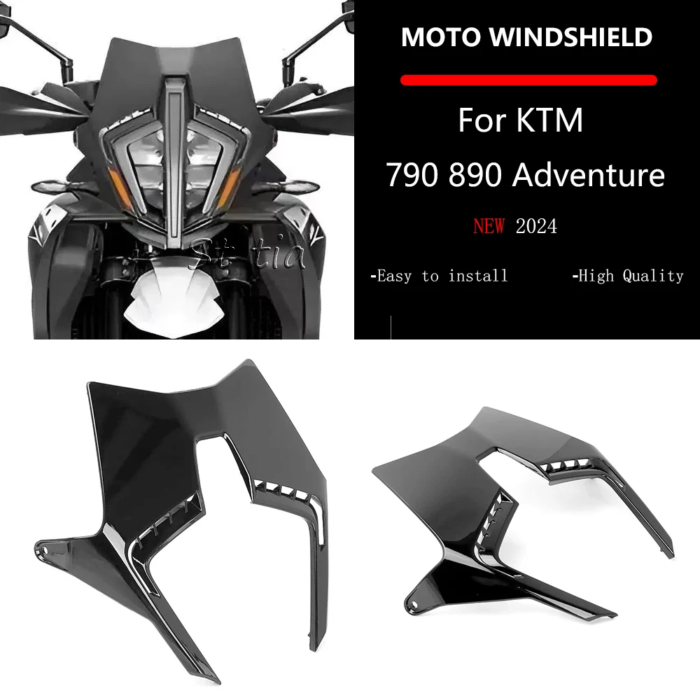 

New Motorcycle Accessories Windscreen Windshield Wind Deflector Flyscreen For 790 Adventure Adv 890 ADVENTURE ADV 2024