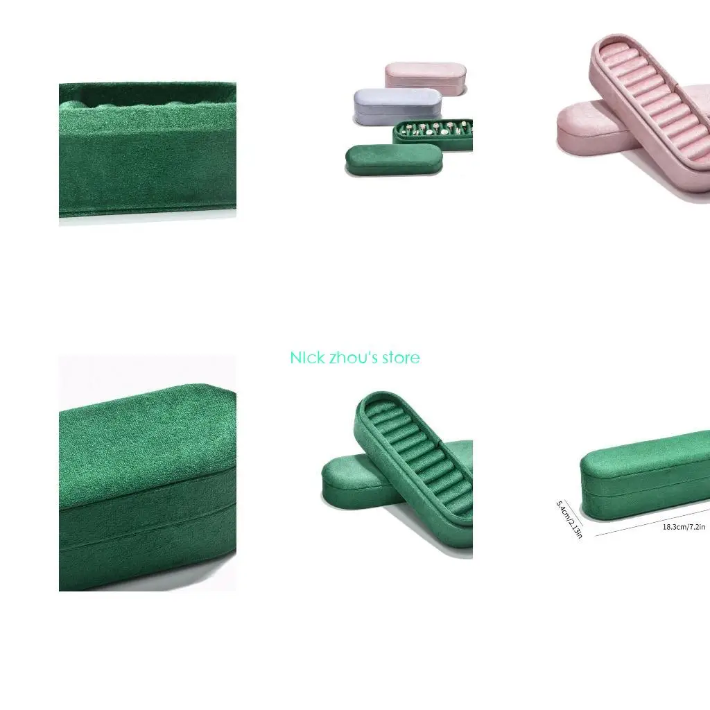 

E15E Velutum Органайзер для колец Бархатная шкатулка для хранения ювелирных изделий Элегантный держатель для ювелирных изделий