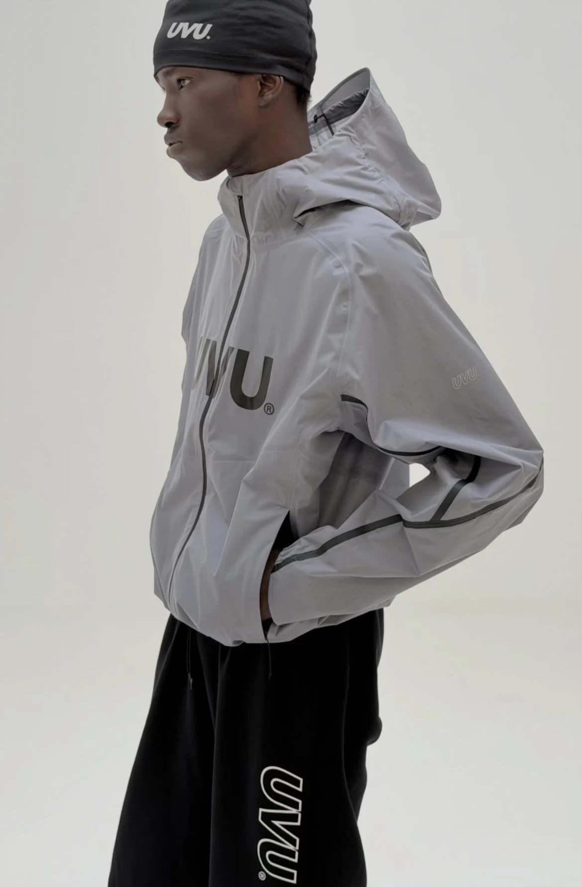 UVU Running Rain Jacket Unisex Lightweight Waterproof Windbreaker Breathable Sports Outerwear Trail Running Hiking Daily Commute