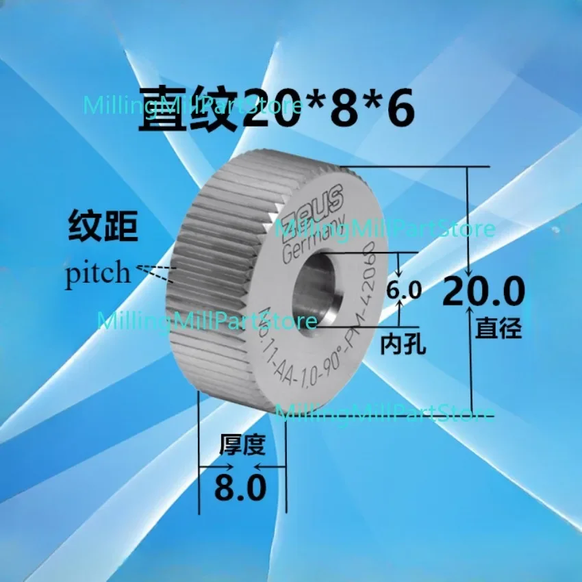 Embossing Wheel 30/45º 10*4*4/15*6*4/20*8*6 Straight/Twill /reticulated P0.3-P1.0 HSS Knurling Knife Knurled Wheel Lathe Parts