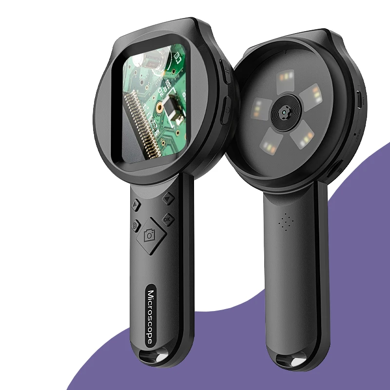 Hand-held 2.8'' IPS Digital Magnifier 50-100X Portable Microscope Mignifying Glass for Electronics Repair, Detailed Analysis