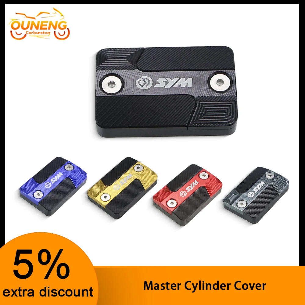 Para SYM Cruisym 300 250 150 125 Joymax Z 300 Jetx 150 ADX 125 300 TG400 1 Juego de Cubiertas para Depósito de Líquido de Frenos Delanteros de Motocicleta