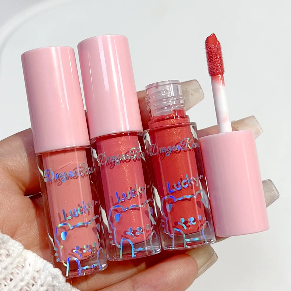 Brillo de labios hidratante resistente al agua, brillo de labios brillante de diamante, brillo de labios Sexy, maquillaje de tinte de labios de gelatina, 3 piezas por juego