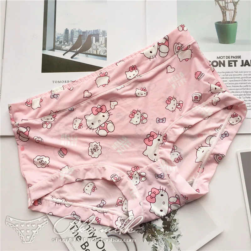 Kawaii Cotton Underwear Sanrio Hellokittys Cinnamoroll Cute Anime Sweet Sexy Sports Style Low Waist Briefs New Birthday Gift