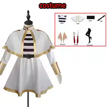 Anime Frieren Cosplay Frieren Beyond Journey's End Cosplay Costume Dress Cape Ears Frieren Suit Wig Halloween Carnival Cos Women - AliExpress