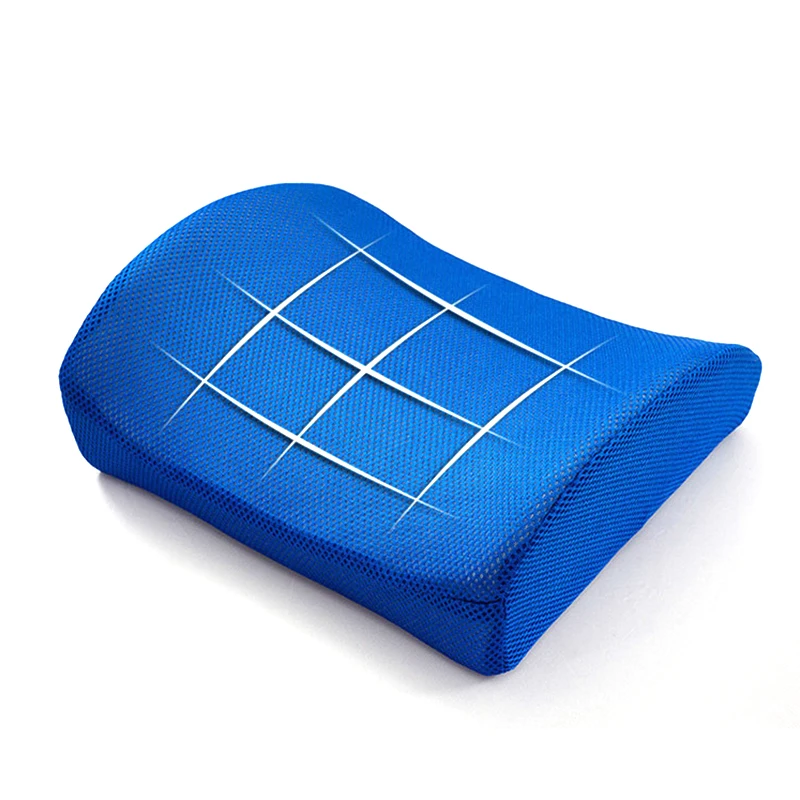 Color Soft Memory Foam Lumber Support Back Massager Pillow Back Massager Waist Cushion for Car Chair Home Office Relieve Pain