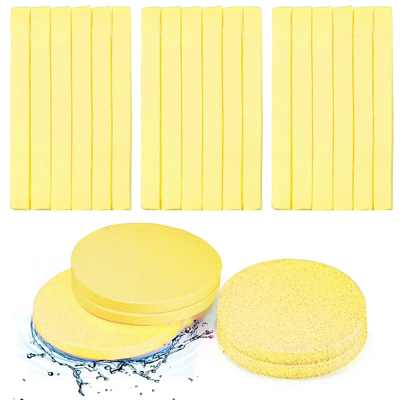 12 pz/borsa trucco soffio compressione spugna per pulizia tampone per pulizia viso struccante strumento per la cura della pelle soffio per pulizia
