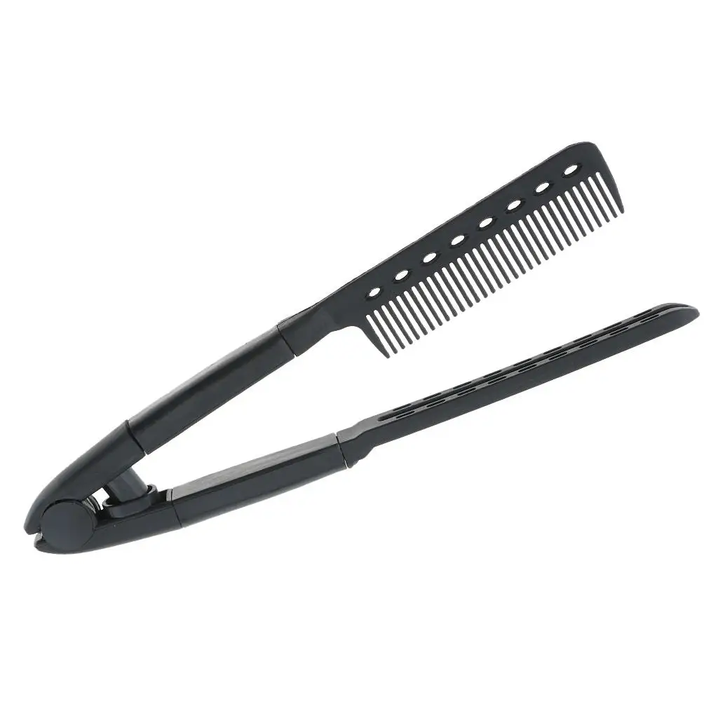 V Shape Straightening Comb Portable Hairdressing Brush Styling Tool for Hair Design and Salon