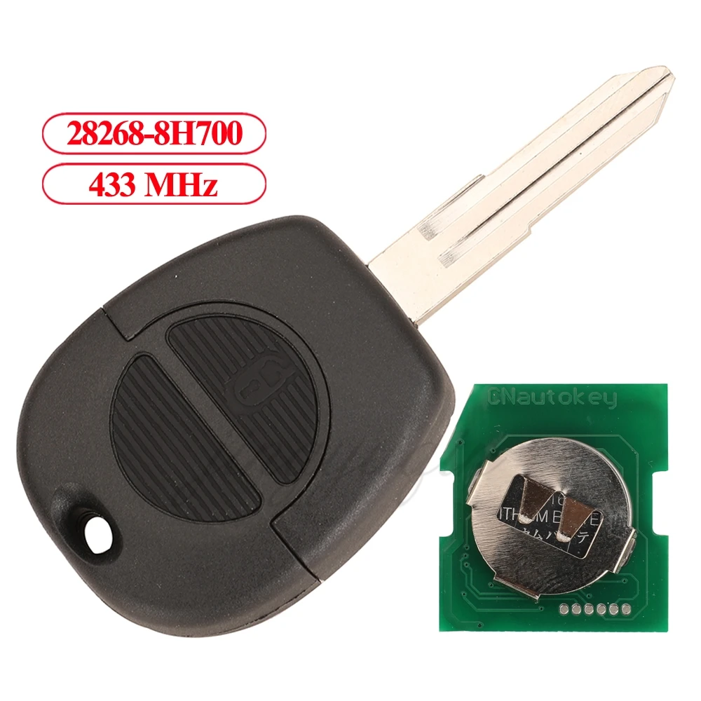 Jingyuqin zdalny Alarm samochodowy 433MHz 28268-8H700 dla Nissan Patrol Navara X-Trail Serena Primera Micra Almera No Chip