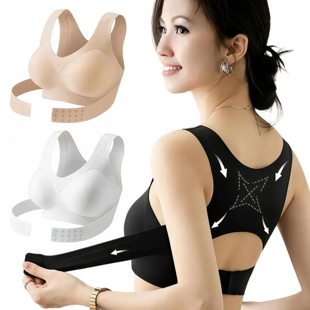 No Underwire T-Shirt Support Lift Bralette Push Push-Up Bra Womens Wireless Jelly Bra Seamless Full Coverage Supportive Bralette