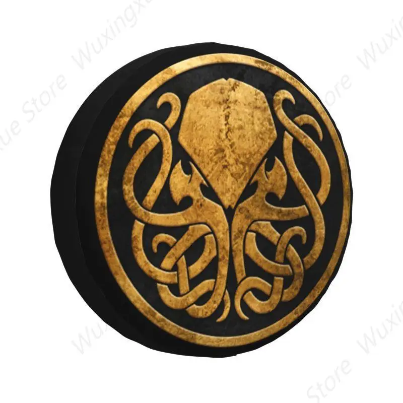 Custom Call Of Cthulhu Spare Tire Cover for Toyota RAV4 Jeep RV SUV 4WD 4x4 Lovecraft Monster Movie Car Wheel Protector Covers