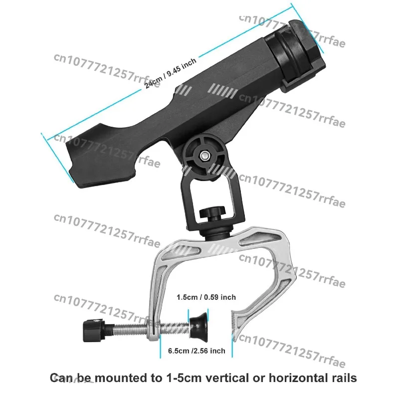 RH20 Adjustable Boat Fishing Rod Holder- Universal Rail Mount for Raft/Yacht
