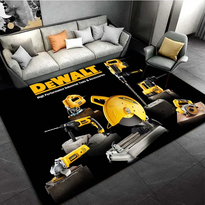 Dewalt Power Hand Tools Logo del marchio Area tappeti per soggiorno decorazione camera da letto tappeto per la casa tappetino per sala giochi per