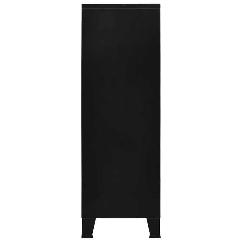 خزانة تخزين معدنية على الطراز الصناعي مع رفين و6 أبواب وفتحات تهوية وحاملات بطاقات الاسم