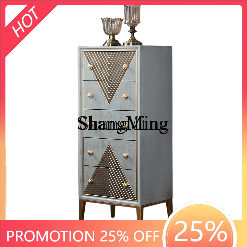 

ZYY art chest light luxury retro living room storage large capacity storage drawer cabinet