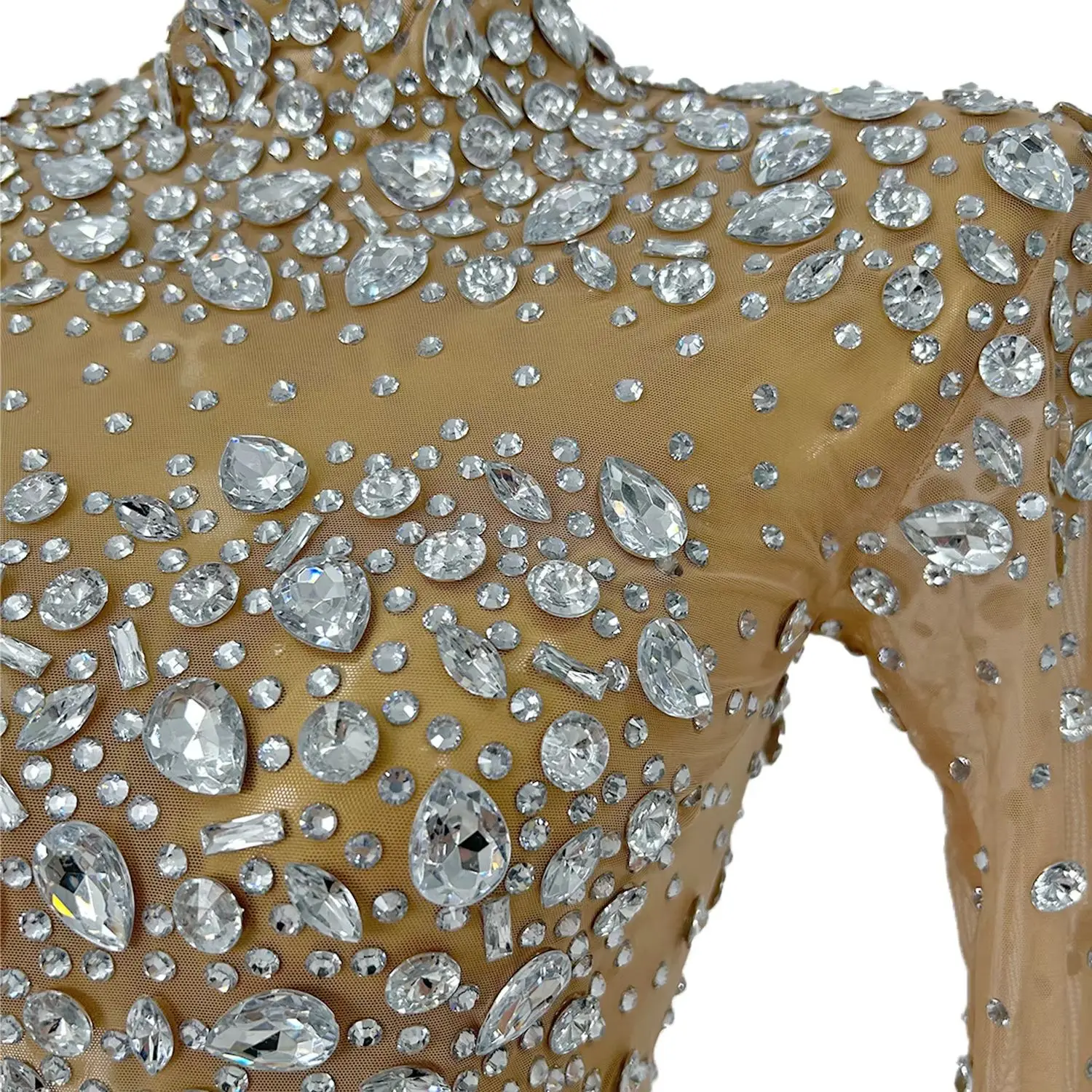 

Luxury Dinners Rhinestone Long Dress Cocktail Evening Dress for Women Birthday Celebrate Party Gown Photograph Wear Maxi Dress