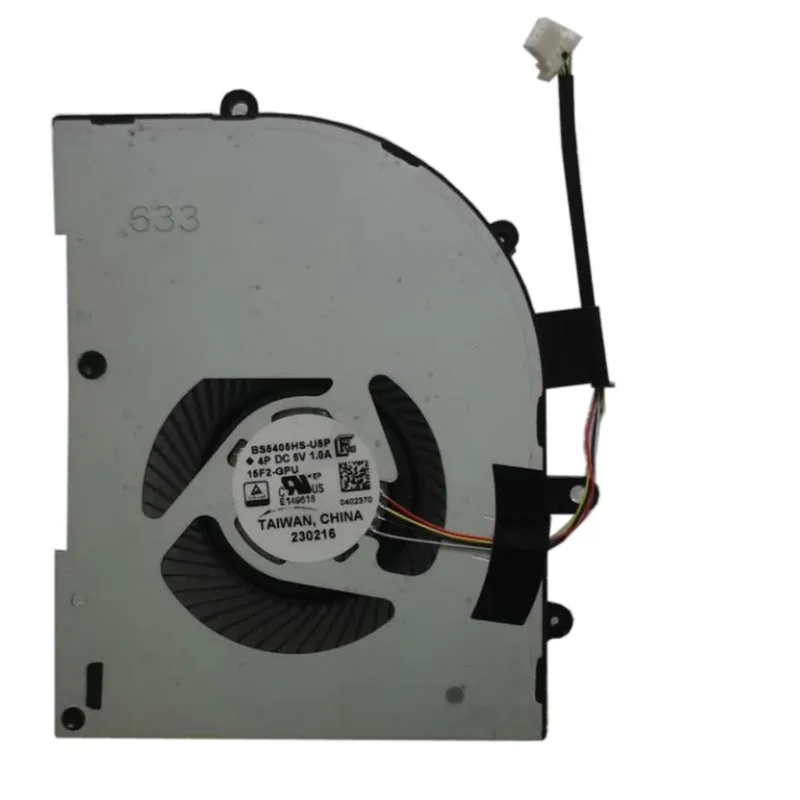 Laptop CPU GPU Fan For MSI BS5405HS-U5N 15F2-CPU BS5405HS-U5P 15F2-GPU MS-15F2 15F1 DC 5V 1.0A 4PIN New