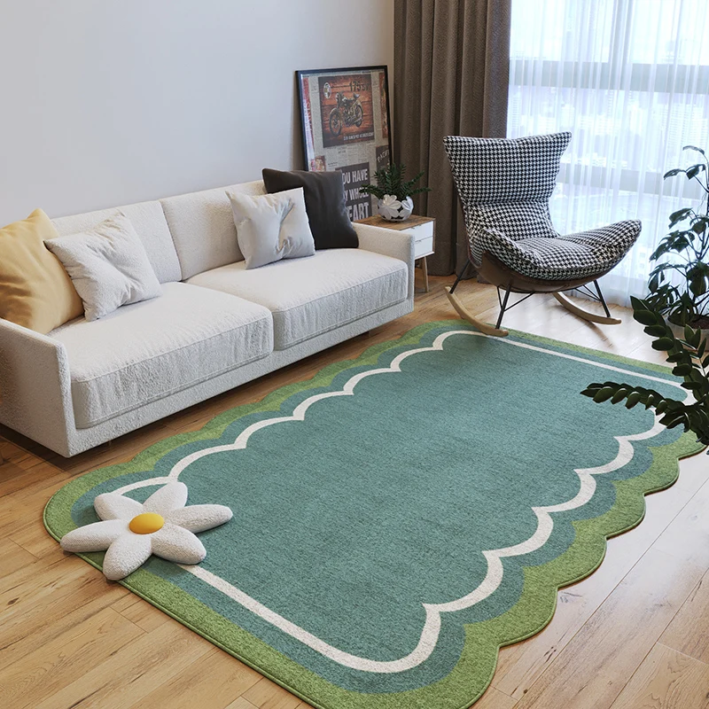 Moderne Licht Luxe Woonkamer Tapijt Onregelmatige Groene Klassieke Nordic Art Design Slaapkamer Rug Minimalistische Meisje Thuis Decoratie Mat