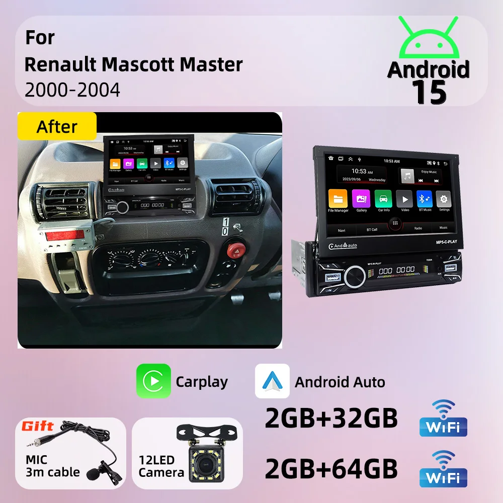 Android Radio 1Din Stereo 7