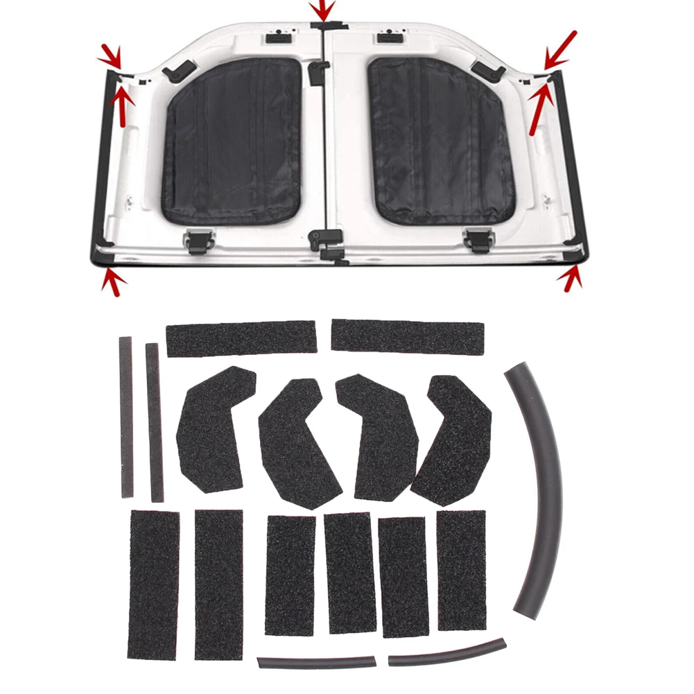 Roof Seal Kit Rain Leak Repair Kit 68026937AB For Jeep For Wrangler JK 07-18 17Pcs Rain Leak Repair Kit Car Accessories