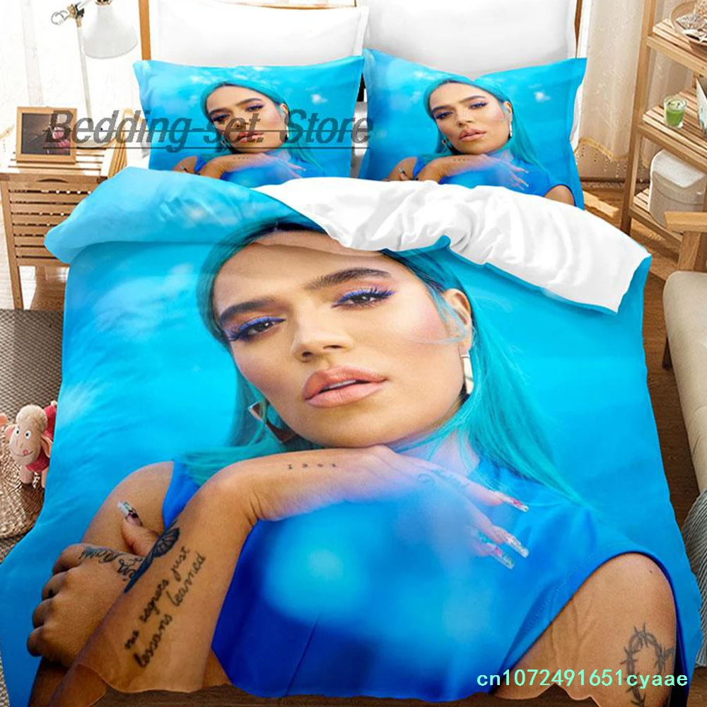Kawaii Karol G Bedding Set Single Twin Full Queen King Size Bed Set Aldult Kid Bedroom Duvetcover Sets Sexy Girls Bed Sheet Set