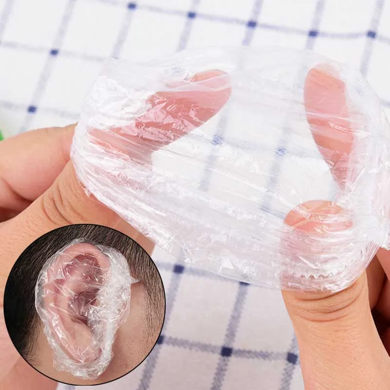 200/300PCS Disposable Waterproof Ear Cover Bath Shower Salon Ear Protector Cover Caps Dyeing Hair One-off Earmuffs Easy To Use