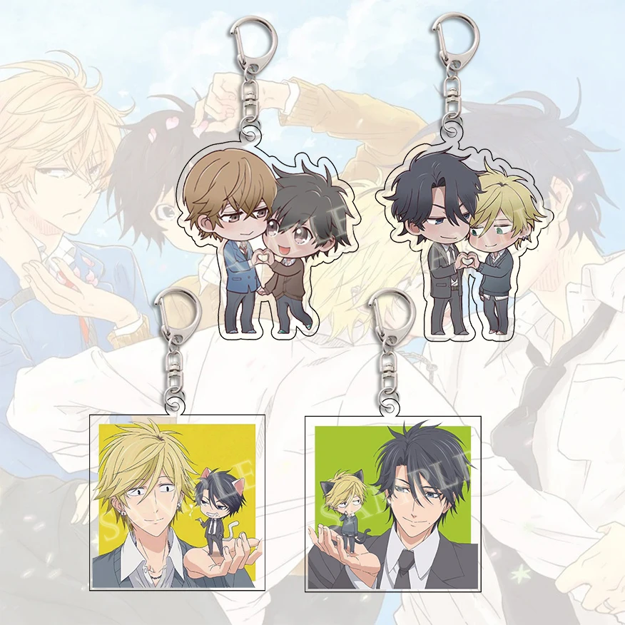 Anime Hitorijime my hero Acrylic Keychain Yaoi anime Masahiro Setagawa Kousuke oomilitary numbers Key Chain Fan Collection Gifts