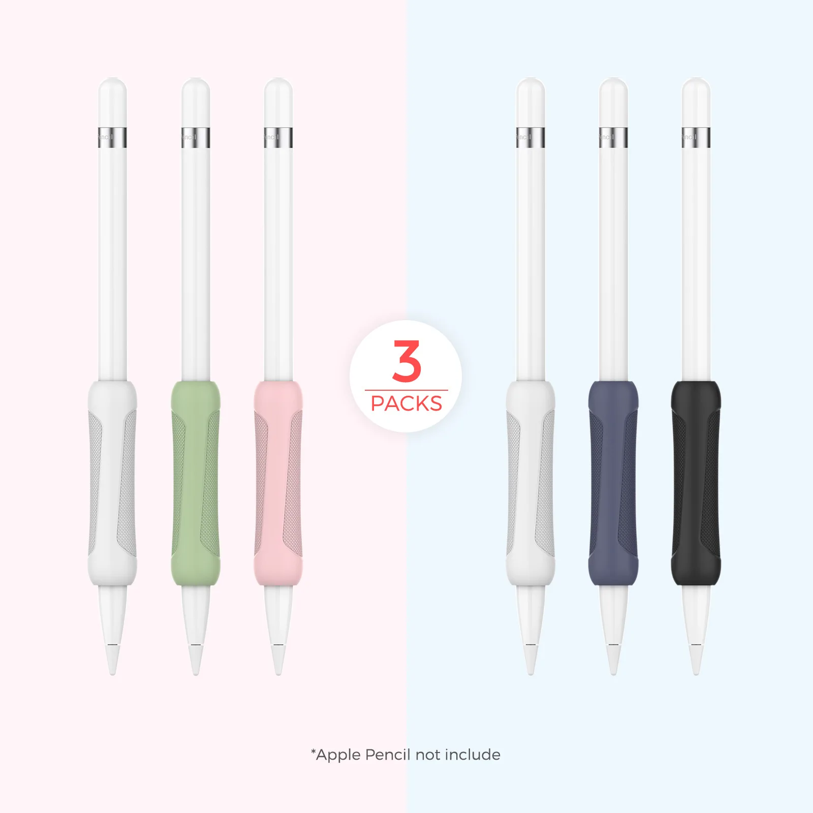 

Non-Slip Pen Grip Protective Cover is Suitable for Apple Stylus for Apple Pencil 1/2 Generation Silicone Pen Grip Cover