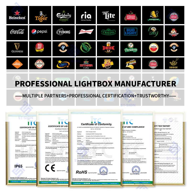 custom.Acrylic Outdoor Digital Billboard Illuminated LED Street Sign with Aluminum Frame Rectangle Round Light Box Decorative Fe