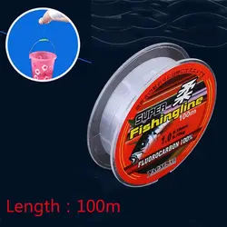 100M Super Strong 100% Fluorocarbon monofilamento Nylon PA lenza 0.8-6LB