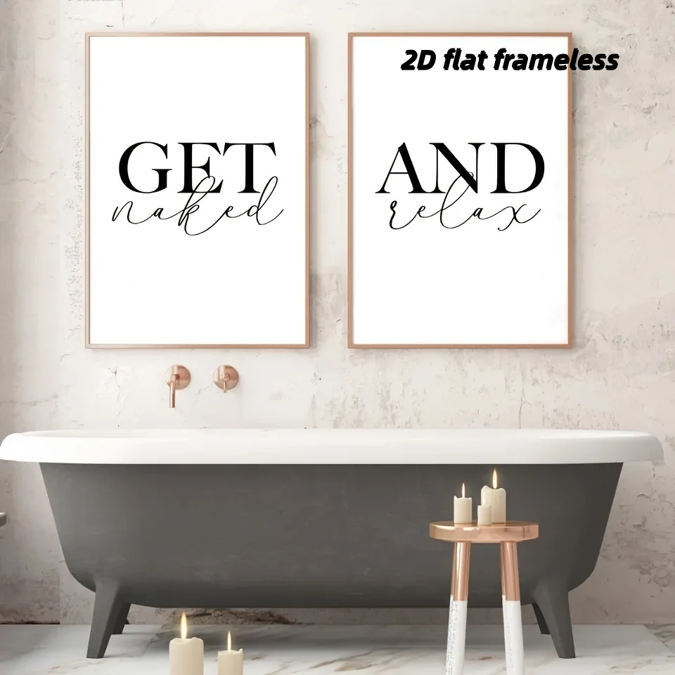 2 minimalist art canvas posters, modern and fashionable home wall decoration 2D flat printing frameless paintings