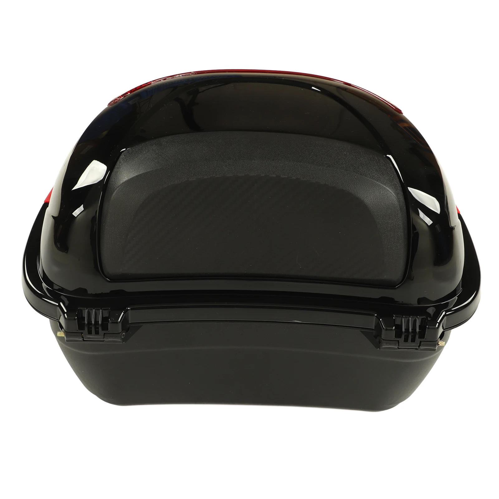 Motorcycle Rear Top Box Lockable Waterproof Tail Trunk Storage Case for Most Motorbikes with Reflective Strip