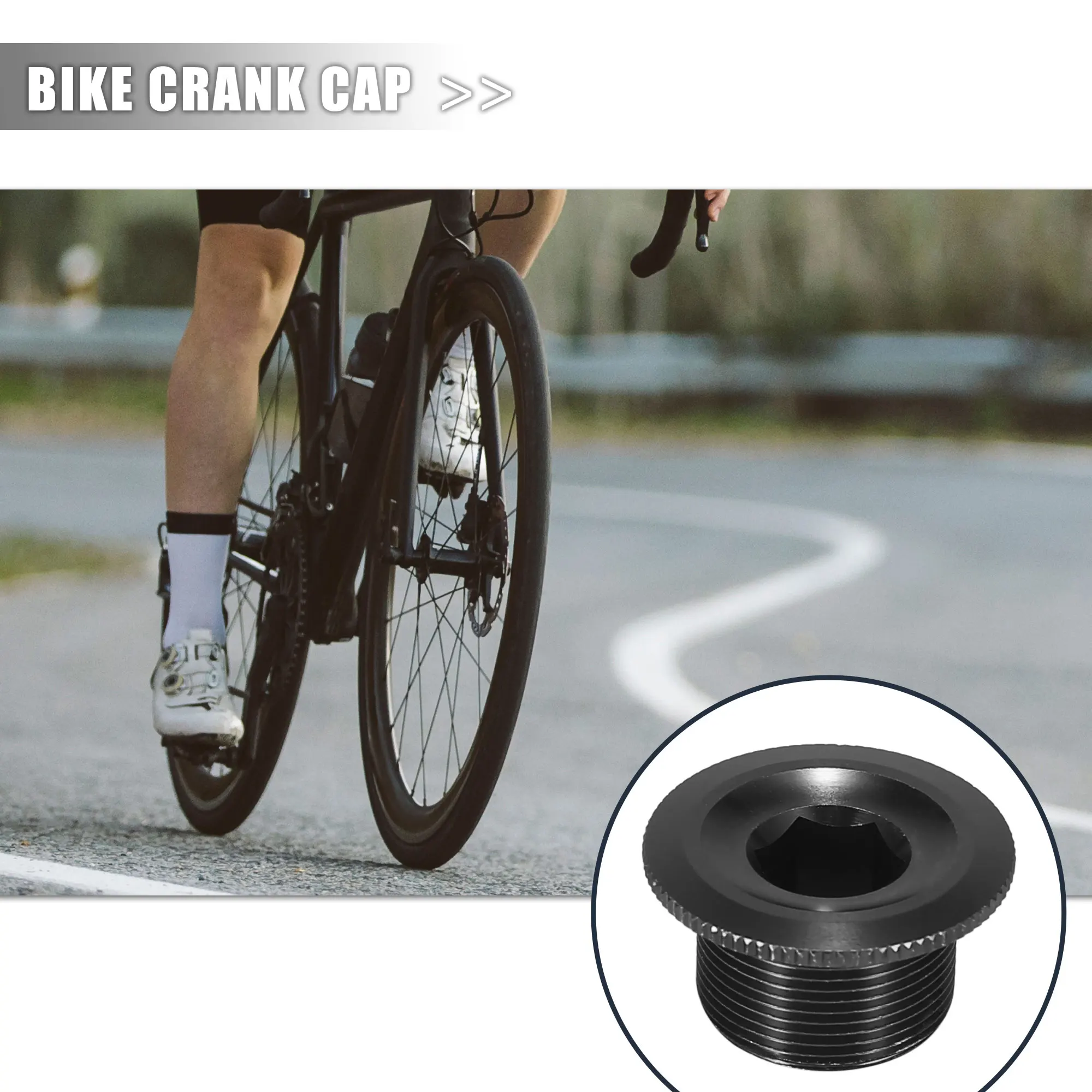 X Autohaux 1/2/3Pcs Aluminum Alloy M20 Bike Crank Cap Bicycle Shaft Axis Screw Crankset Cover Bolts Screws Fit 20mm