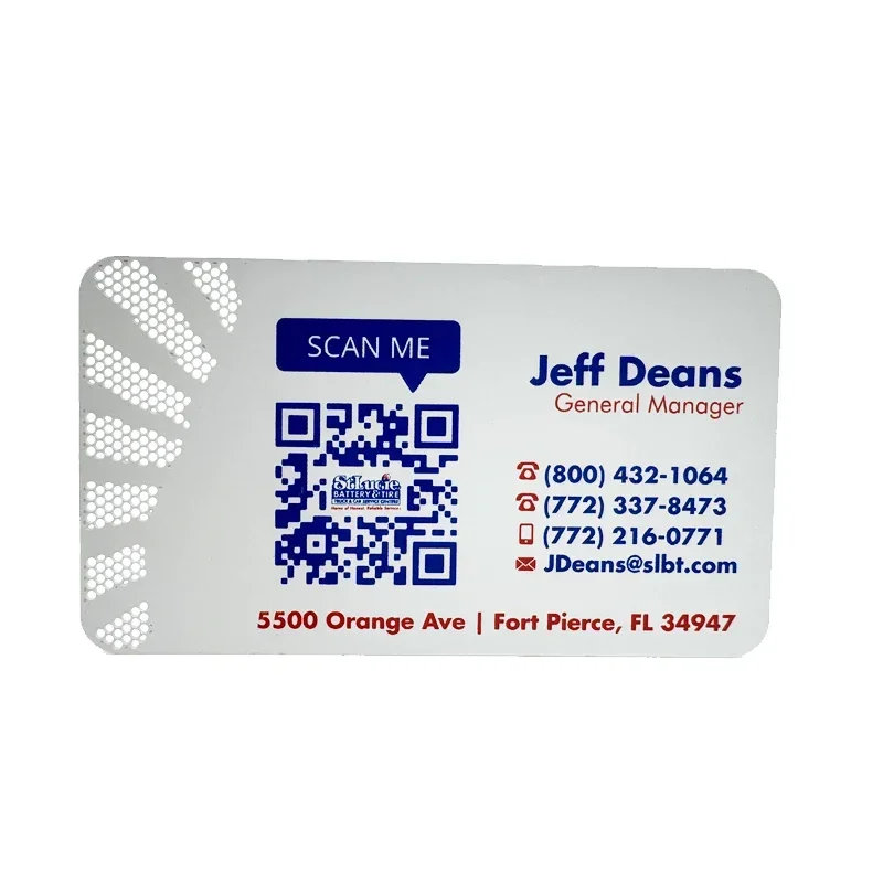 Free Samples Custom Size Shape Logo Stainless Steel Visiting Card Calling CardsVIP Membership White Metal Business Cards