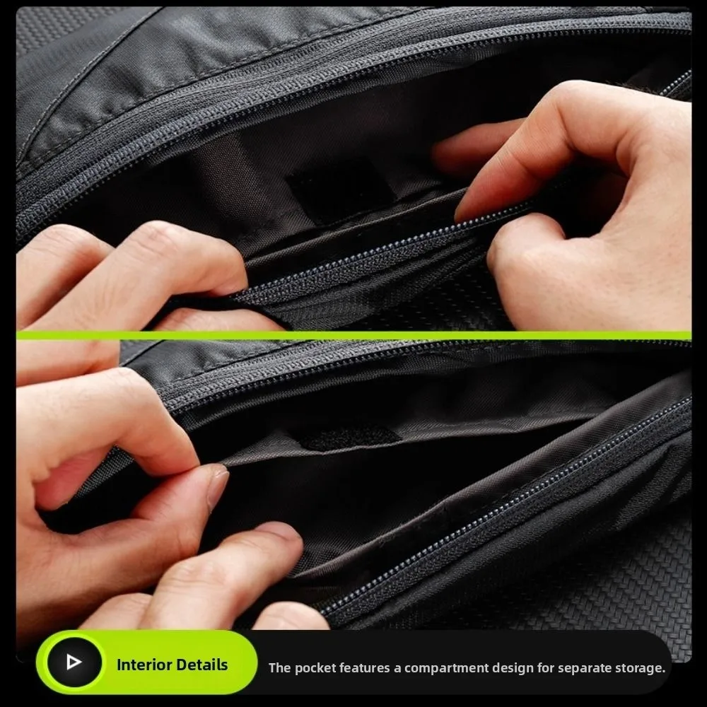 Ultra-Thin Sports Waist Bag Double Zipper Pocket Waterproof Mobile Phone Waist Bag Portable 7-Inch Size Running Waist Bag